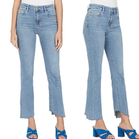 FRAME DENIM Le Crop Mini Boot Kick-Flare Mid Rise Triangle Gusset Jeans Size 26 - Picture 6 of 16